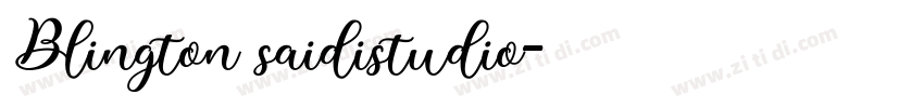 Blington saidistudio字体转换